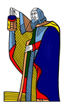 Tarot de Jean Noblet, page pr&eacute;c&eacute;dente, l'Hermite