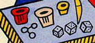 Vers la Boutique,Tarot de Jean Noblet,  detail de la table du Bateleur