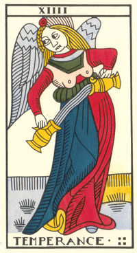 Tarot de Jean Dodal, Temperance, restauration par JC Flornoy